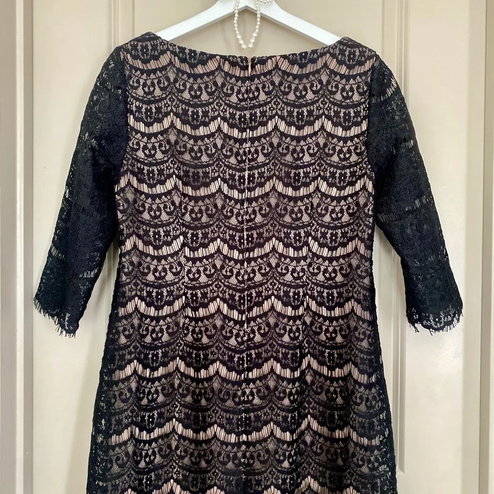 Jessica Howard Black Lace Long Sleeve Dress - Picture 6 of 6